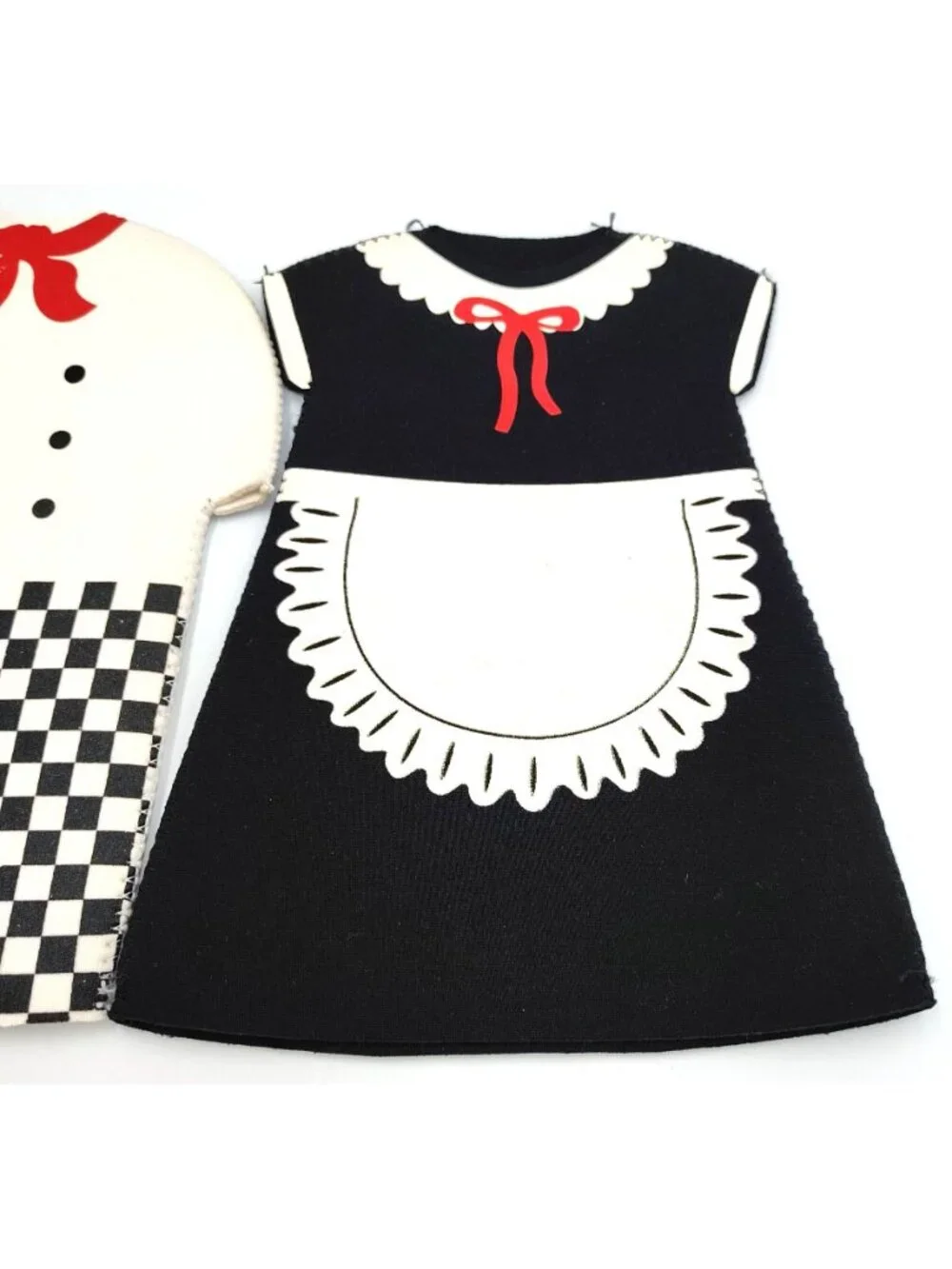 Wine Bottle Covers Set of 2 Chef French Maid Kitchen Accessory Novelty Gift